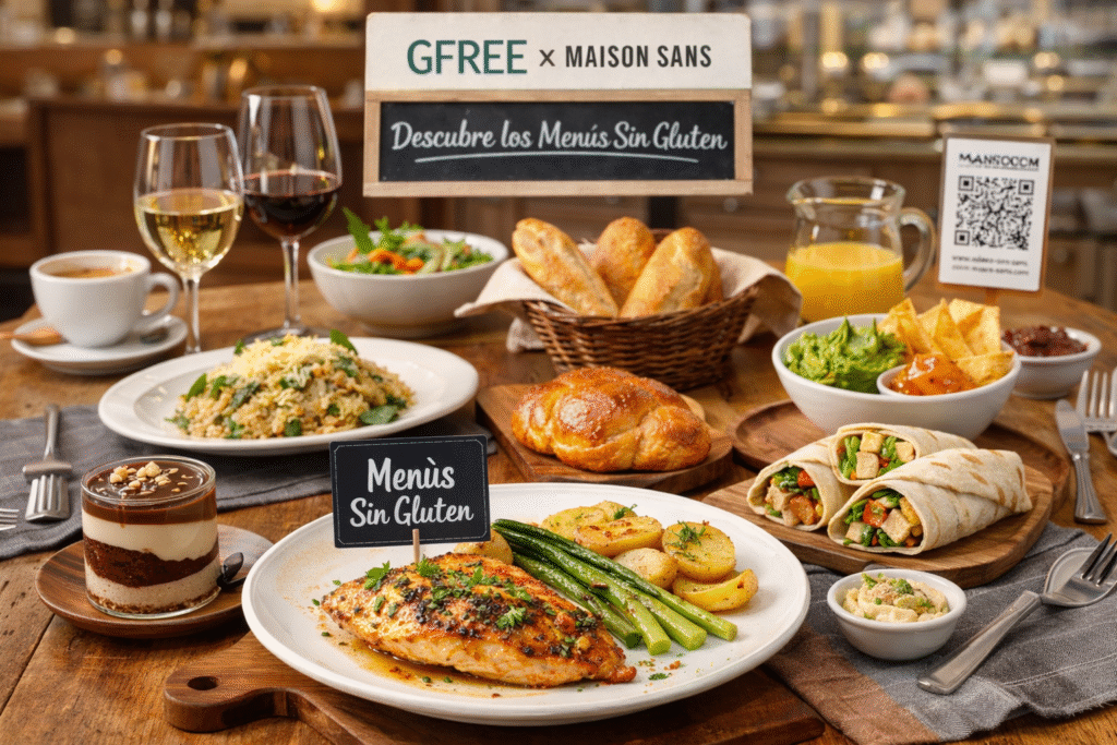 Imagen promocional de la colaboración entre Maison Sans y GFREE que representa la unión de ambas marcas.